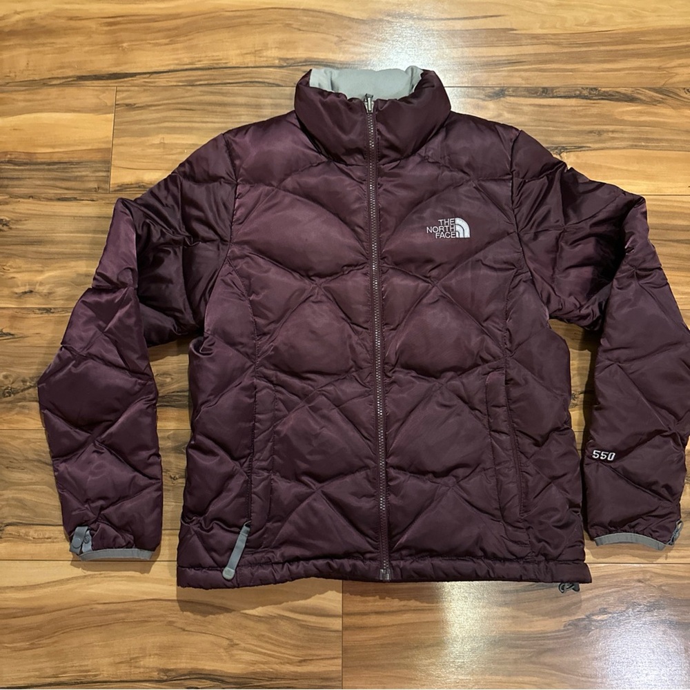 North Face Aconcagua Jacket Womens Small Maroon/purple 550 Goose Down Puffer